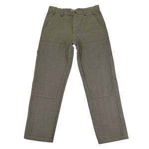 P&Co 304 Albion Carpenter Pant Khaki Relaxed Fit Straight Leg Men W30 L30 Canvas
